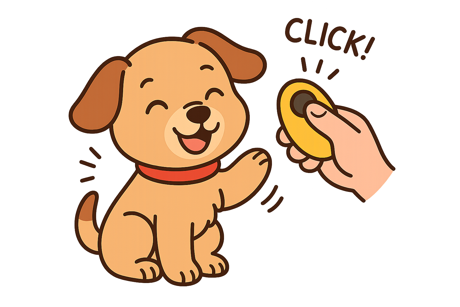 Dog training clicker device